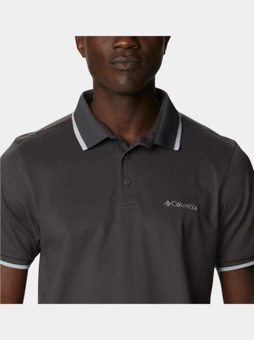 Columbia Cove Dome Butte Solid Pique Polo férfi galléros póló szürke színben 6