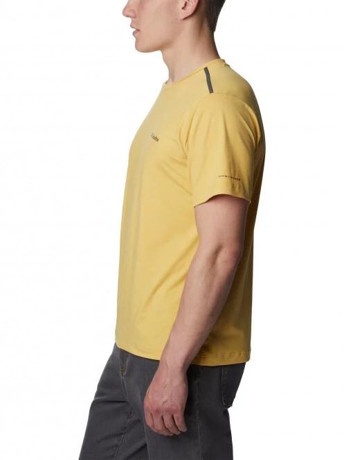 Columbia Tech Trail Crew Neck férfi rövid ujjú sport póló sárga színben 3