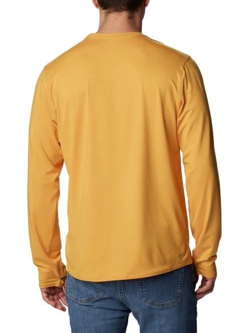 Columbia Tech Trail Long Sleeve Crew II férfi hosszú ujjú sport póló sárga színben 4