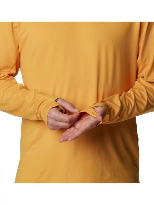 Columbia Tech Trail Long Sleeve Crew II férfi hosszú ujjú sport póló sárga színben 6
