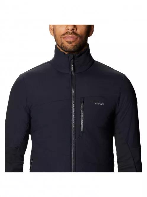 Columbia M Peak Pursuit Midlayer Hybrid férfi polár pulóver fekete színben 6