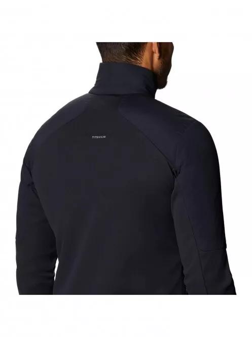 Columbia M Peak Pursuit Midlayer Hybrid férfi polár pulóver fekete színben 7