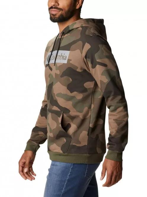 Columbia M Columbia Logo Printed Hoodie férfi kapucnis pulóver zöld színben 4