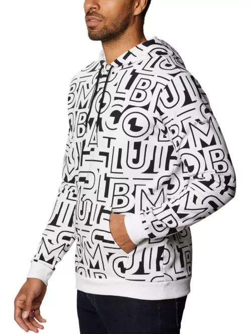 Columbia M Columbia Logo Printed Hoodie férfi kapucnis pulóver fehér színben 3