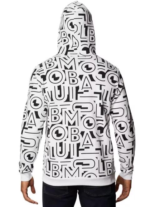 Columbia M Columbia Logo Printed Hoodie férfi kapucnis pulóver fehér színben 4