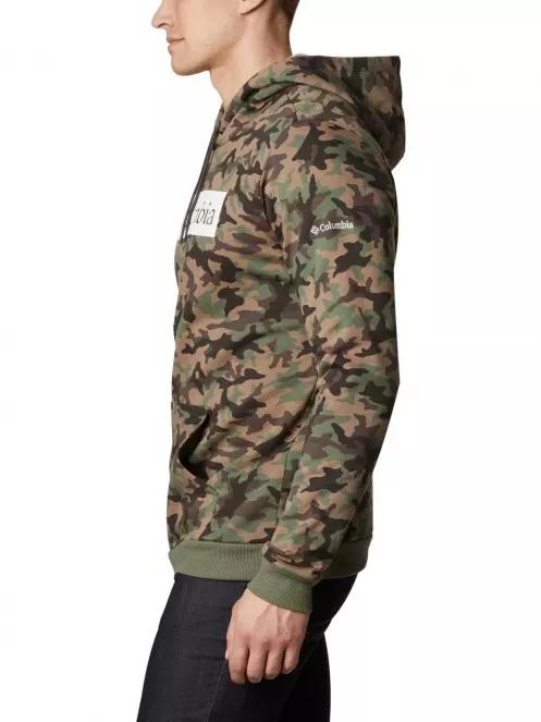 Columbia M Columbia Logo Printed Hoodie férfi kapucnis pulóver barna színben 4