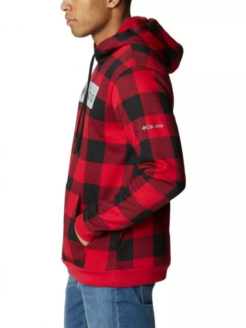 Columbia M Columbia Logo Printed Hoodie férfi kapucnis pulóver piros színben 3