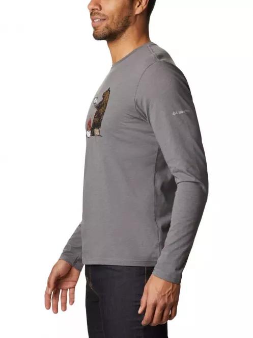 Columbia Bear Springs Graphic Tee férfi hosszú ujjú póló szürke színben 3