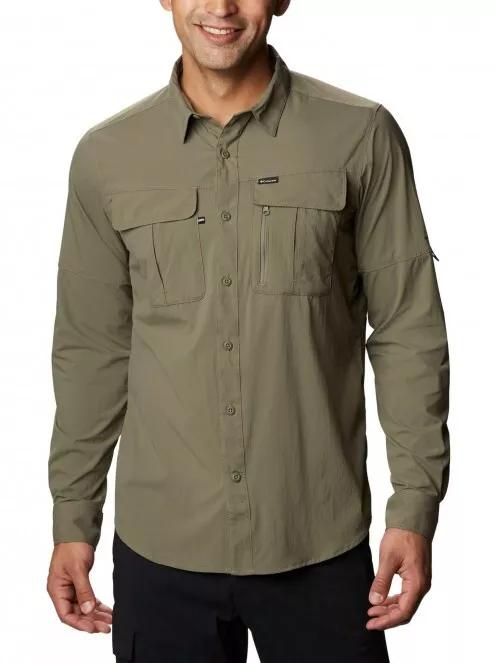 Columbia Newton Ridge Long Sleeve Shirt férfi túraing zöld színben 2