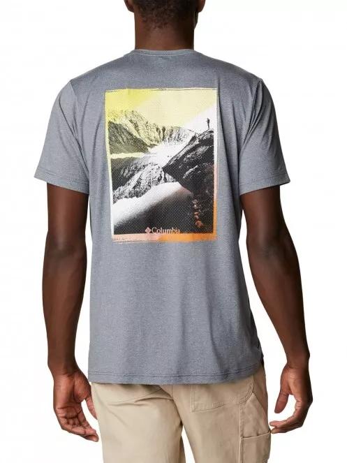 Columbia Tech Trail Graphic Tee férfi rövid ujjú sport póló szürke színben 3