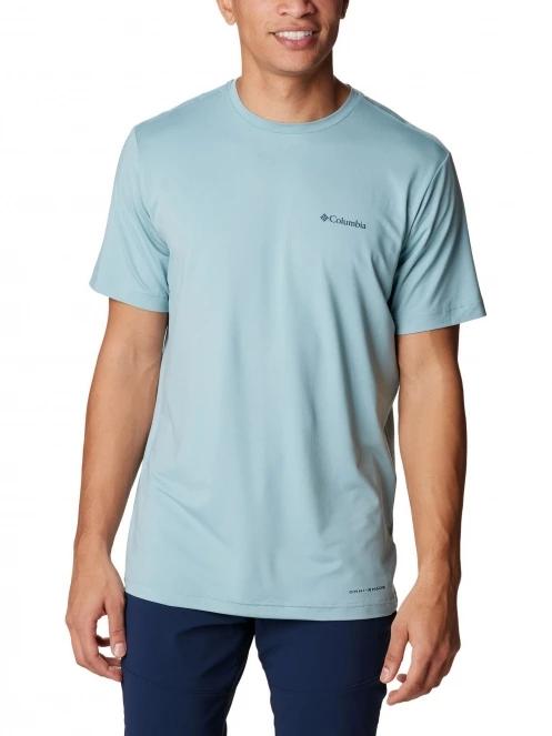 Columbia Tech Trail Graphic Tee férfi rövid ujjú sport póló kék színben 2