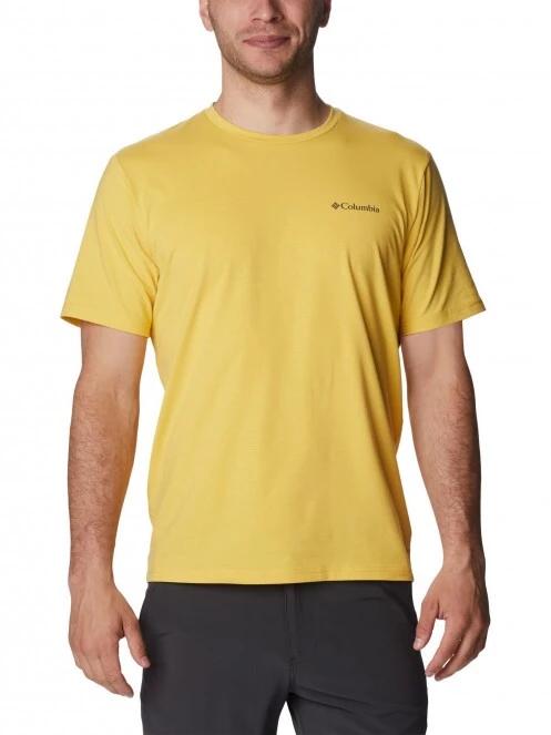 Columbia Men'S Sun Trek Short Sleeve Tee férfi rövid ujjú sport póló sárga színben 2