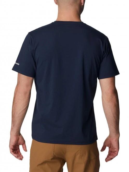 Columbia Men'S Sun Trek Short Sleeve Graphic Tee férfi rövid ujjú sport póló kék színben 4