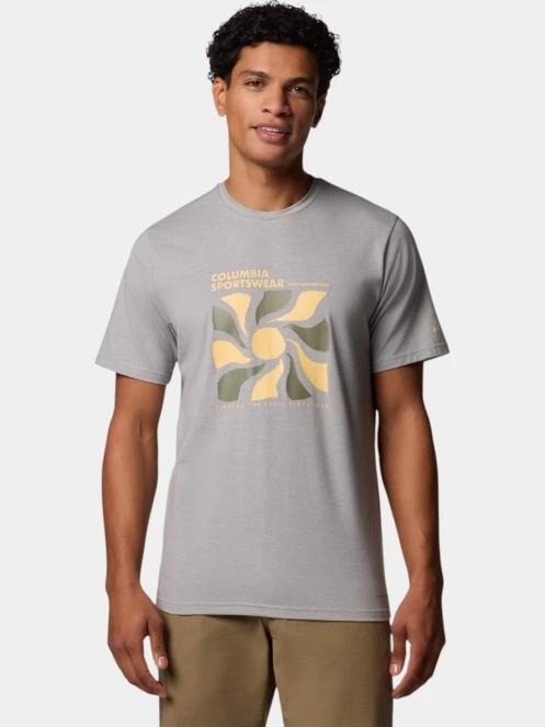 Columbia Men's Sun Trek Short Sleeve Graphic Tee férfi rövid ujjú sport póló szürke színben 2