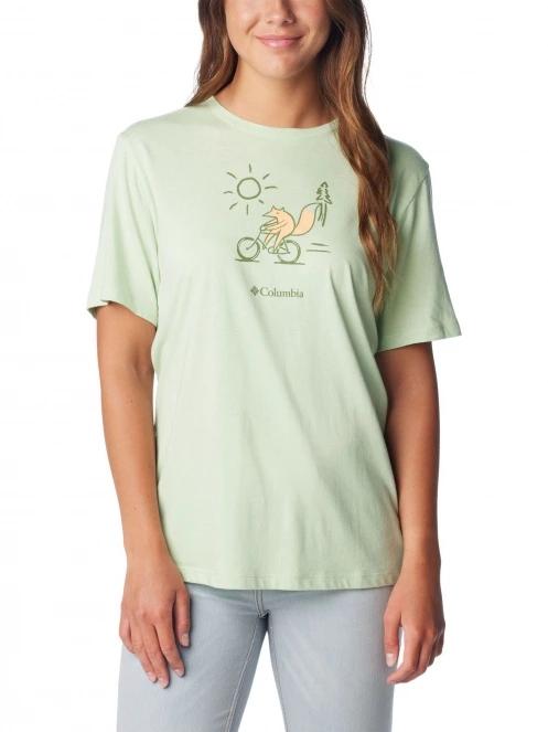 Columbia Bluebird Day Relaxed Crew Neck női rövid ujjú póló zöld színben 2