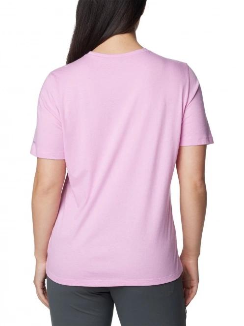 Columbia Bluebird Day Relaxed Crew Neck női rövid ujjú póló rózsaszín színben 4