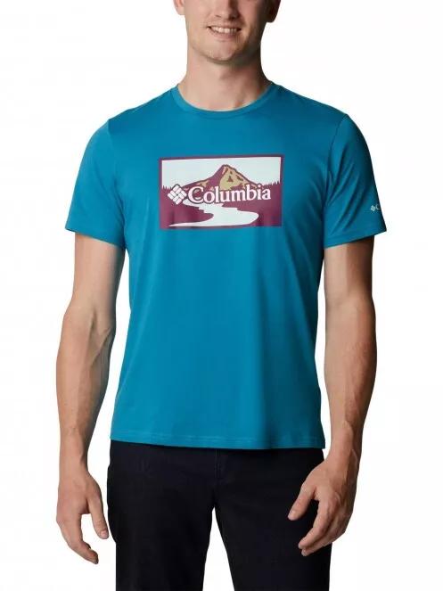 Columbia Path Lake Graphic Tee II férfi rövid ujjú póló kék színben 2