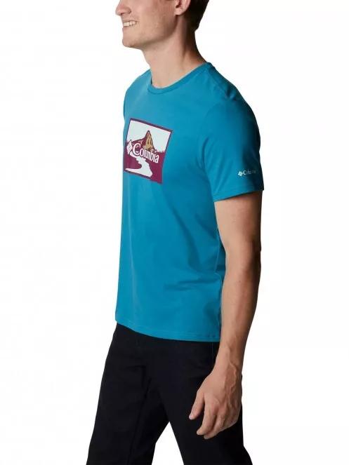 Columbia Path Lake Graphic Tee II férfi rövid ujjú póló kék színben 4