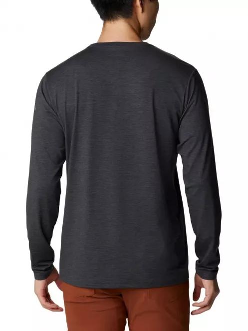 Columbia Tech Trail Graphic Long Sleeve Shirt férfi hosszú ujjú póló fekete színben 3