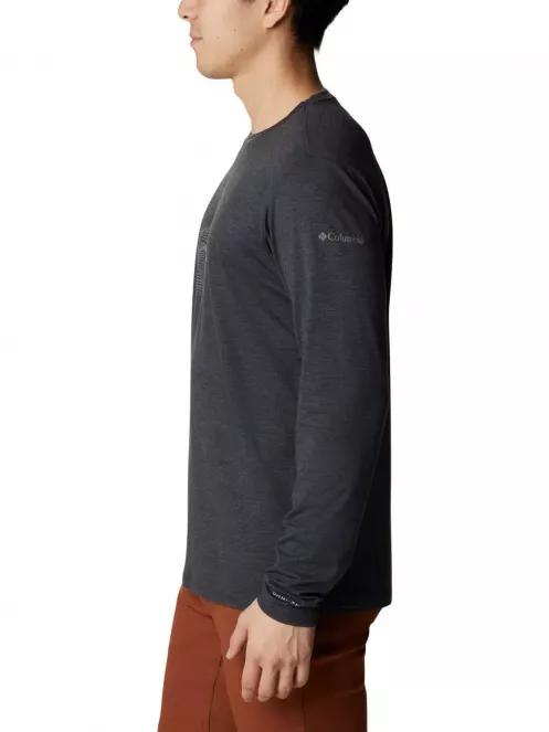 Columbia Tech Trail Graphic Long Sleeve Shirt férfi hosszú ujjú póló fekete színben 4