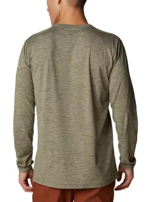 Columbia Tech Trail Graphic Long Sleeve Shirt férfi hosszú ujjú póló zöld színben 3