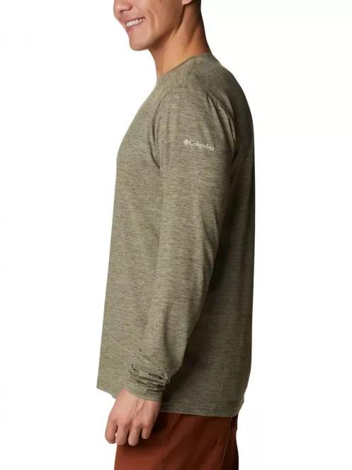 Columbia Tech Trail Graphic Long Sleeve Shirt férfi hosszú ujjú póló zöld színben 4