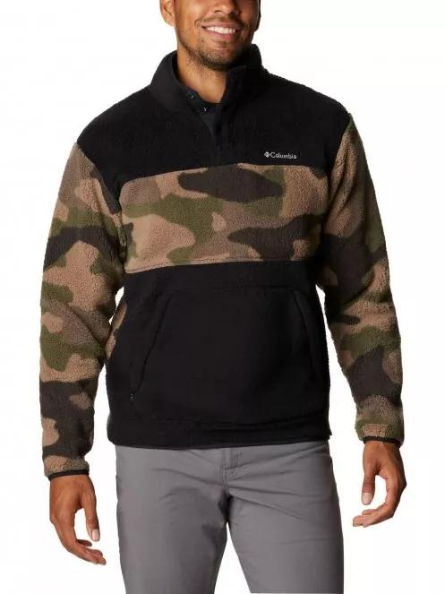 Columbia Rugged Ridge Sherpa Half Snap férfi polár pulóver barna színben 2