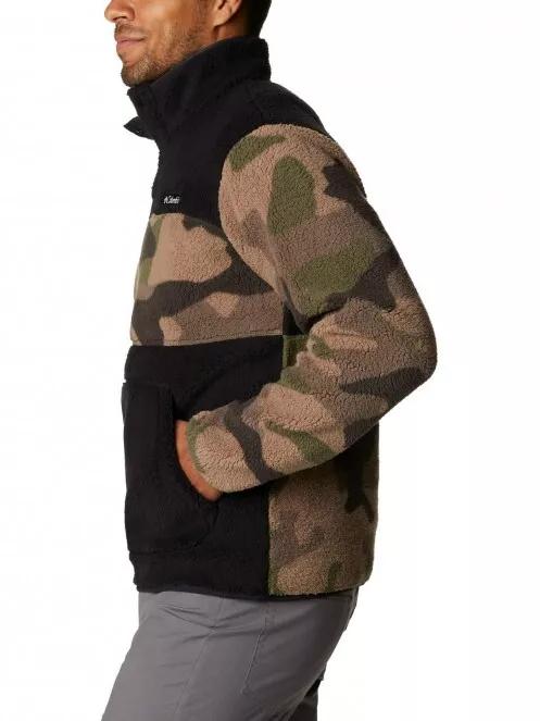 Columbia Rugged Ridge Sherpa Half Snap férfi polár pulóver barna színben 4