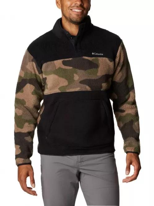 Columbia Rugged Ridge Sherpa Half Snap férfi pulóver barna színben 2