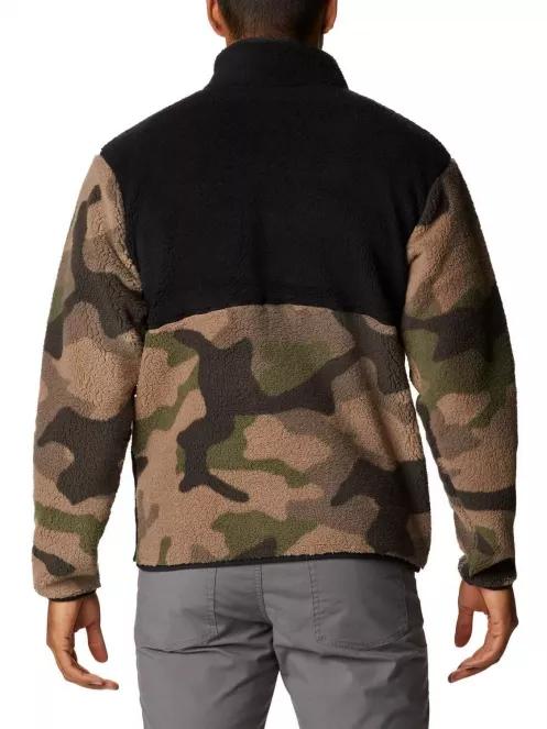 Columbia Rugged Ridge Sherpa Half Snap férfi pulóver barna színben 3