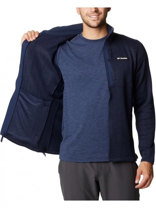 Columbia Sweater Weather Full Zip férfi polár pulóver kék színben 5
