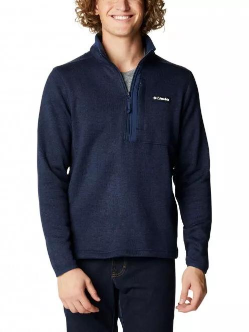 Columbia Sweater Weather Half Zip férfi polár pulóver kék színben 2