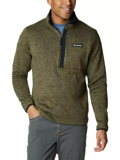 Columbia Sweater Weather Half Zip férfi polár pulóver zöld színben 2