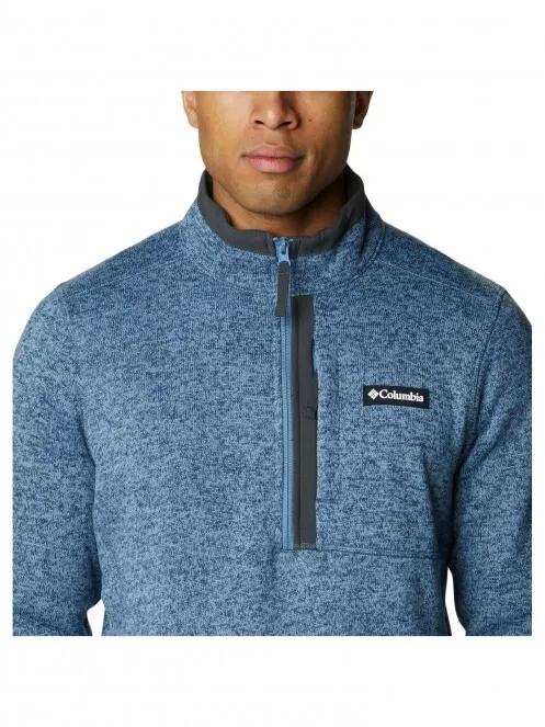Columbia Sweater Weather Half Zip férfi polár pulóver kék színben 5
