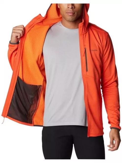 Columbia Park View Fleece Full Zip Hoodie férfi polár pulóver narancssárga színben 5