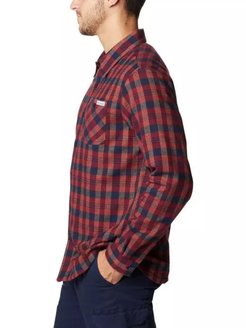 Columbia Cornell Woods Fleece Lined Flannel férfi hosszú ujjú ing barna színben 4