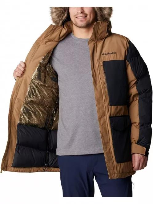 Columbia Marquam Peak Fusion Parka férfi télikabát barna színben 5