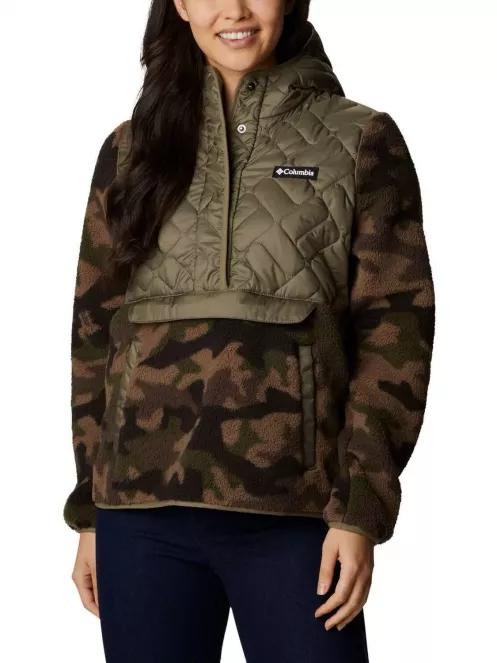 Columbia Sweet View Fleece Hooded Pullover női pulóver zöld színben 2