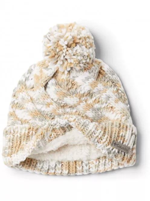 Columbia Bundle Up Beanie női bojtos sapka homok színben 3