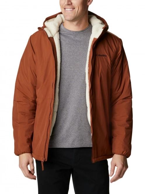Columbia Grand Wall Sherpa Jacket férfi utcai kabát piros színben 2