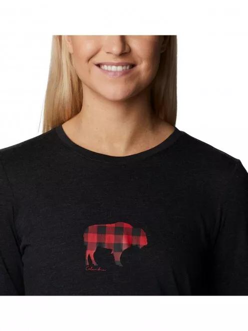 Columbia Hidden Haven LS Tee női hosszú ujjú póló szürke színben 5