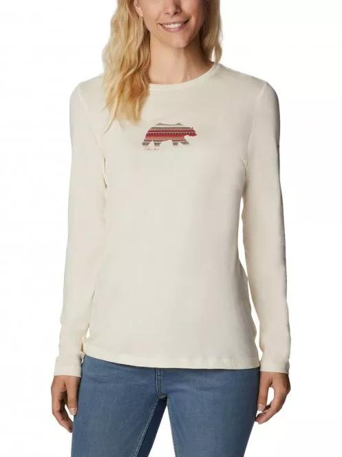 Columbia Hidden Haven LS Tee női hosszú ujjú póló homok színben 2