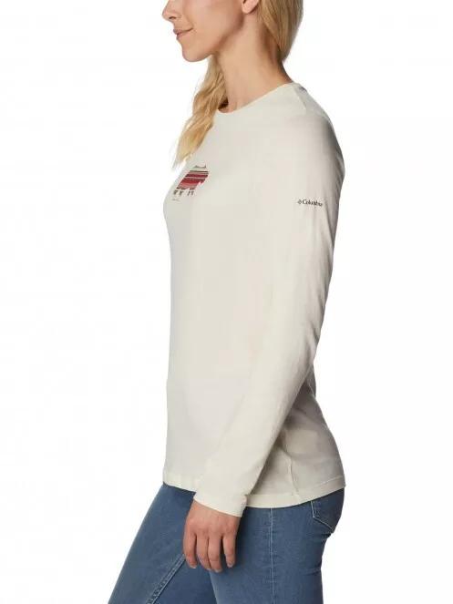 Columbia Hidden Haven LS Tee női hosszú ujjú póló homok színben 3