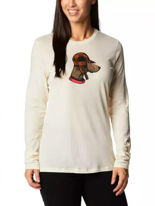Columbia Hidden Haven LS Tee női hosszú ujjú póló homok színben 2