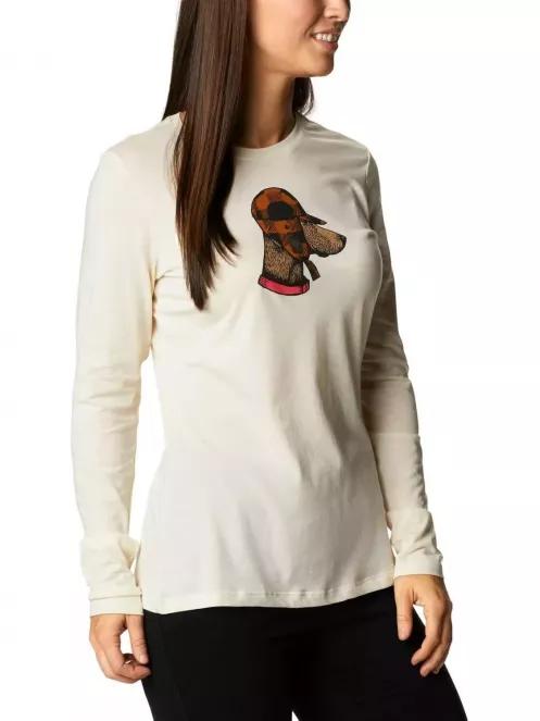 Columbia Hidden Haven LS Tee női hosszú ujjú póló homok színben 5