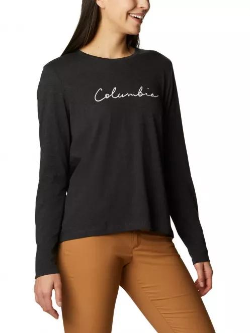 Columbia Columbia Trek Relaxed LS Tee női hosszú ujjú póló fekete színben 5