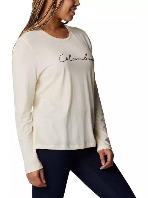 Columbia Columbia Trek Relaxed LS Tee női hosszú ujjú póló homok színben 5