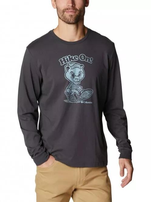 Columbia Apres Lifestyle Graphic Long Sleeve férfi hosszú ujjú póló fekete színben 2