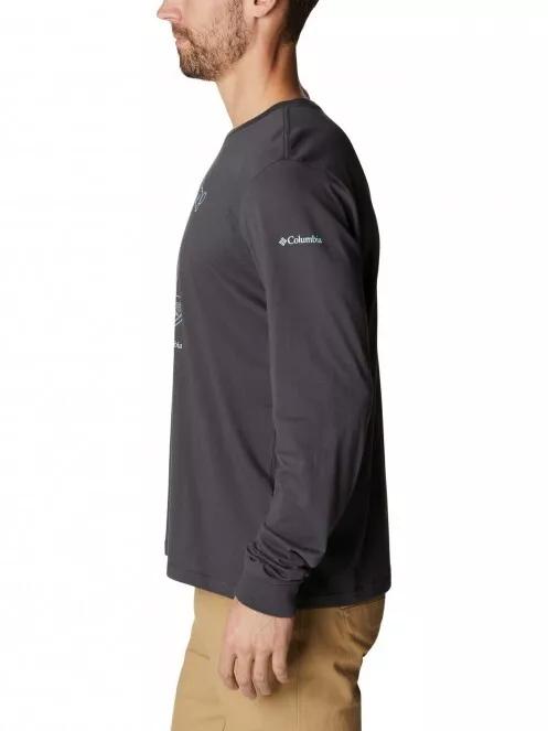 Columbia Apres Lifestyle Graphic Long Sleeve férfi hosszú ujjú póló fekete színben 4