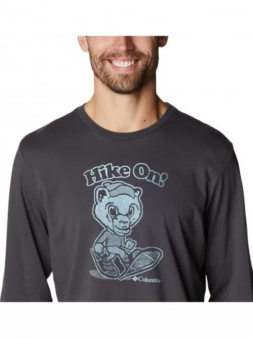 Columbia Apres Lifestyle Graphic Long Sleeve férfi hosszú ujjú póló fekete színben 5